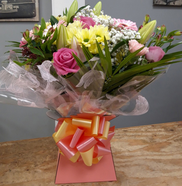 Congratulation aqua gift boxes Bristol florist CB19